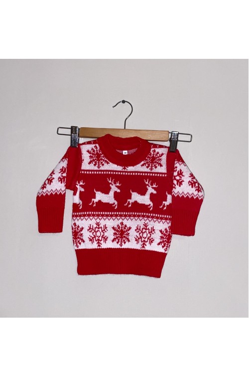 Kalėdinis megztinis raudonas